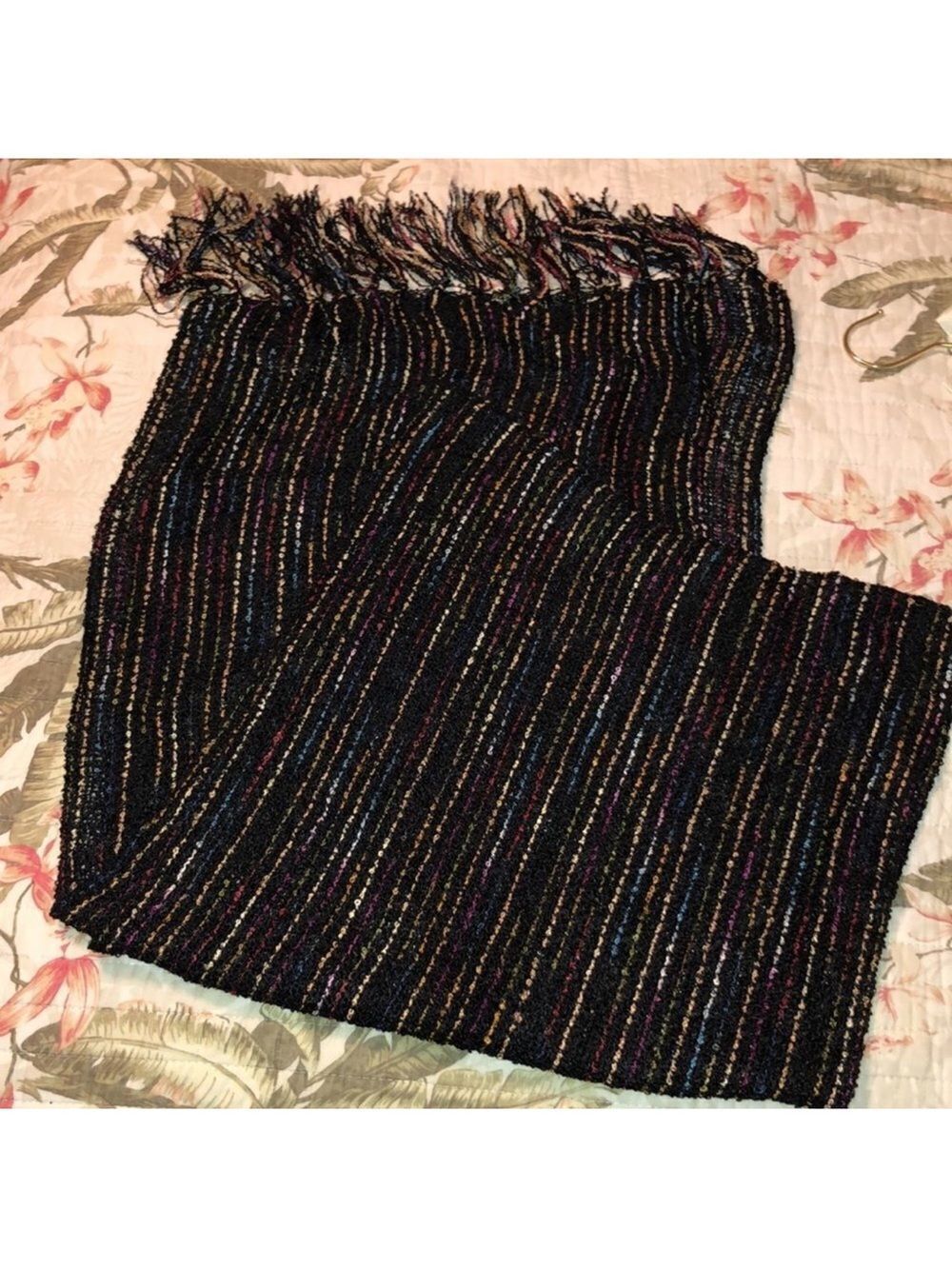 mucros Stunning Quality Colorful Striped Tasseled Scarf Wrap